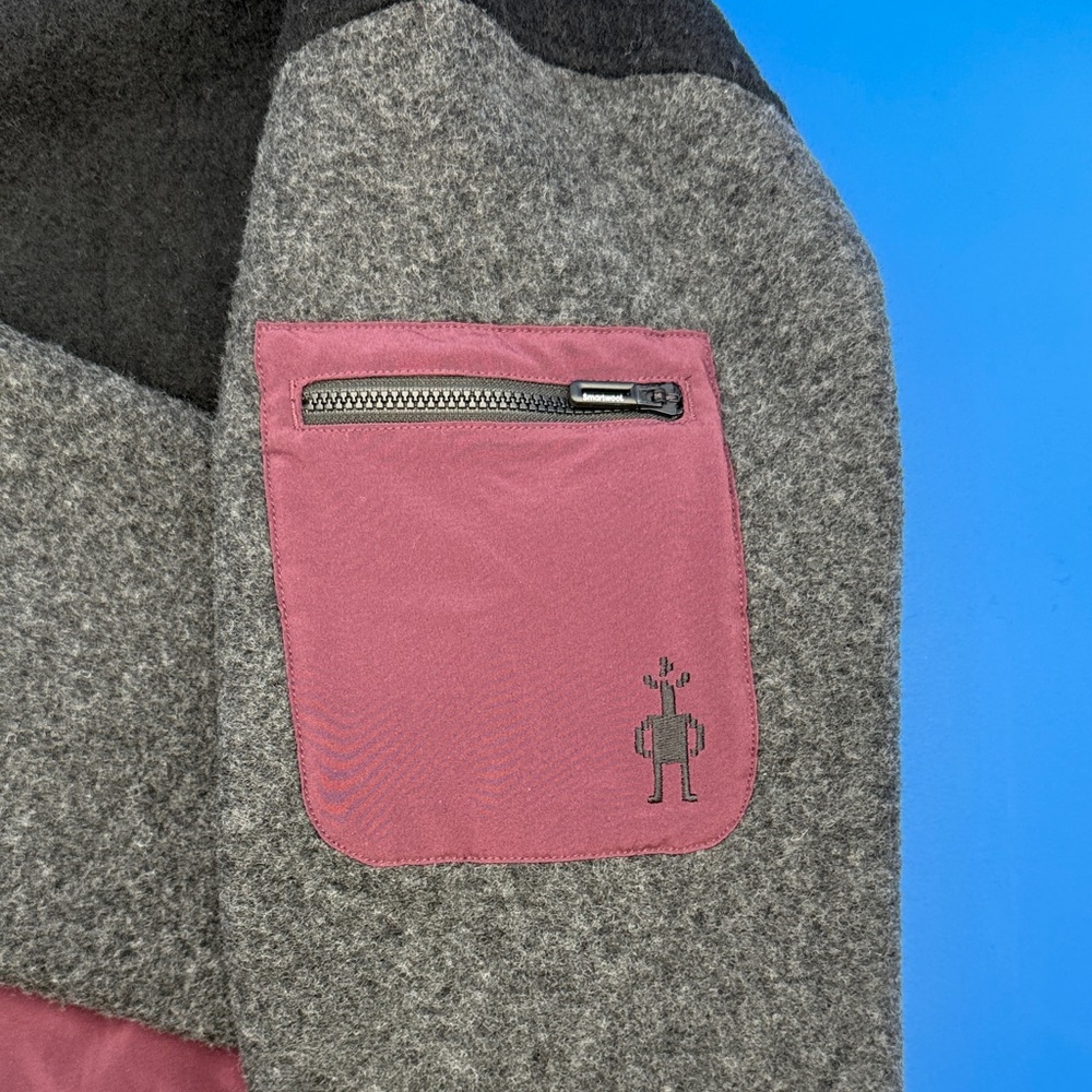 Smartwool Men’s Hudson Trail Jacket - Black, Gray, and Maroon - Picture 7 of 12